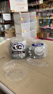 (ชุดละ 2 แพค) กล่องใส TC - R8 (PET) แพคละ 50 ชิ้น ยี่ห้อTC