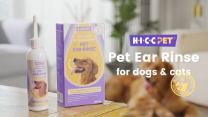 HICC PET Pet Ear Relief Finger Wipes Relieve Ear Itching & Inflammation Unscented for Dog Cat 50pcs