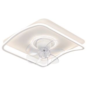 Smile | Modern Nordic Cream Style Ceiling Fan Light Variable Frequency