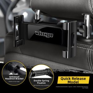 wasshope | Magnetic Shockproof Tablet and Phone Mount Car Rear Seat Headrest Bracket