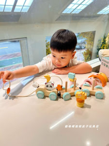 Xe Lửa Gỗ Giáo Dục Cho Trẻ Em Xe Kéo Dây Kéo Xe Tải Đồ Chơi Giáo Dục Xe Tải Xe Kéo Xe Hơi Xe Tải Xe Hơi Xe Tải