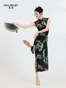 FULLBELIEF | Trang Phục Tập Diễn Cho Phụ Nữ - Áo Dạ Hội In Họa Tiết Cheongsam Không Tay