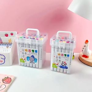 12/24/36/48 Colors Dual Head Watercolor Brush Pen Colors Marker Pens Painting Drawing Animation Design Art Supplies