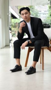 Marelli Sepatu Pantofel Formal kantor Pria Guinine Leather Black - DT 132