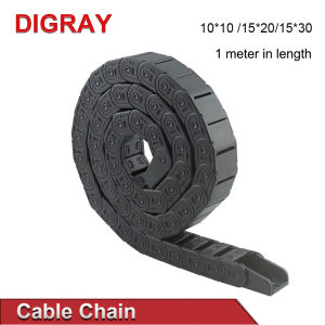 DIGRAY Cable Drag Chain 7*7 10*10 15*20 15*30mm 1M Non-opening Semi-enclosed Plastic Drag Chain Transmission Drag Chain