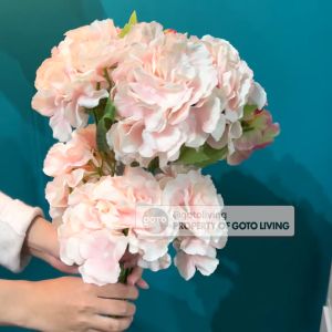 Goto Crimson Bunga Hias Mawar Teratai Buket Artificial Flower Plastik