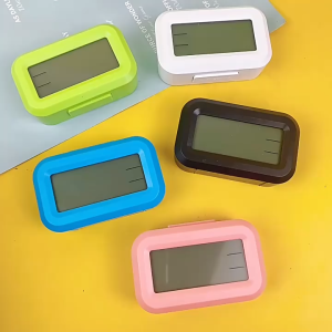 WORKWELL | Student Alarm Clock | Mini Digital Desktop Clock | Multifunction Timer with Night Light Temperature Calendar