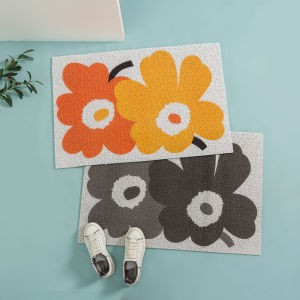 โมเดิร์น เรียบง่าย ดอกไม้ < Ne3> วงกลมประตู < Ne1> บ้านในร่มพรมห้องนอนห้องครัว Entrance Mat Easy Care เครื่องซักผ้า