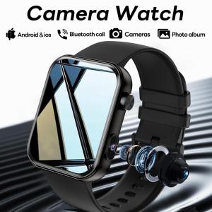 2025 New Camera Smart Watch Men Women Photos Record Video Health Monitor Waterproof Sports Fitness HD Bluetooth Call Smart Watch