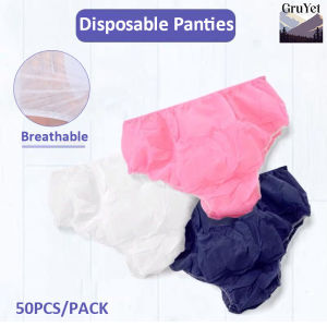 50PCS Sterile Disposable Non Woven Paper Brief Panties Underwear  Universal Breathable for Man and Women