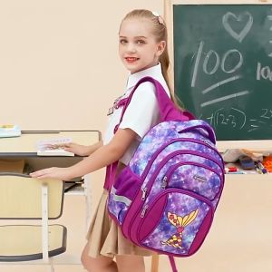 Balo học sinh cấp 1 và 2 siêu nhẹ chống gù chống nước cao cấp phong cách mới