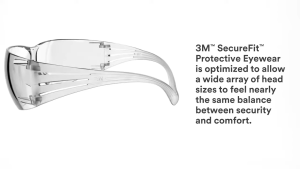 3M SecureFit Protective Eyewear SF401AF Clear Anti-fog Anti-Scratch UV Lens ANSI Z87.1-2015