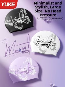 YUKE | Large Protective Ear Water Resistant Stylish Swim Cap Large Size