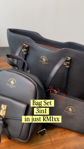 [CLEARANCE] Santa Barbara Ladies Bag Set 3 in 1 | Tote Bag Mini Backpack Mini Pouch 091924-001