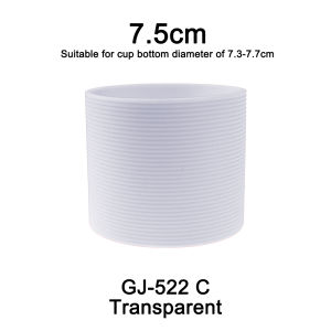 1Pc 30G 7.5cm Colour Soft Silicone Heat Insulated Cup Sleeve Antiskid Grain Stripes Non-slip Wraps Glass Odorless Anti Slip