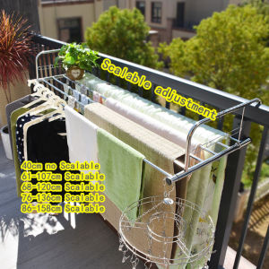 Balcony Fence Shoe Drying Rack Clothes Drying Artifact Window Clothes Rack Telescopic Rod Installation-Free Window Rack Foldable  Installation free punching free balcony retractable clothes rack sandal rack towel rack load-bearing foldable
