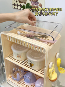 Dustproof Kitchen Bottle Drain Rack Storage Box Disinfecting Shelf Baby Cup Organizer Placement Holder Other Brand 1234 Model