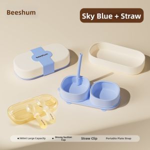 Beeshum | Suction Portable Silicone Baby Plate for Feeding