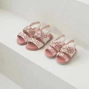 [MARIO KIDS] POPTOE Sepatu Sandal Anak - BELLE WHITE | Bayi Prewalker Bunga