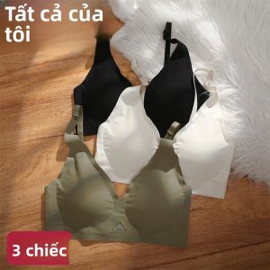 3 Cái/bộ Áo Bralette Không Dây Liền Mạch Push-Up Áo Lót Mềm Mại Gợi Cảm Cho Nữ Bộ Đồ Lót Có Dây Đeo Có Thể Điều Chỉnh Độ Che Phủ Ba Phần Tư