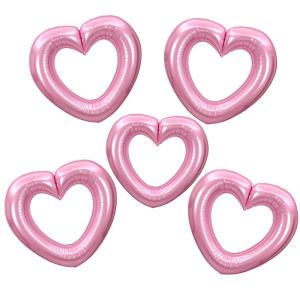 5pcs 40Inch Hollow Hook Heart Balloons Love Hearts Aluminum Film Balloon Gold/Silver Foil Baloon Birthday Wedding Party Supply