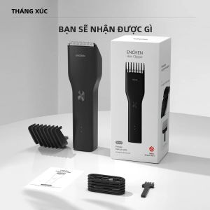 Tông đơ cắt tóc chạy điện enchen tông đơ cắt tóc gốm sạc nhanh Loại C không dây Chuyên nghiệp Tông đơ cắt tóc cho nam người lớn