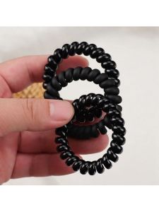 High Elasticity Telephone Line Hair Ties Womens Durable Hair Bands Non-Damaging Hair Accessories Fashionable Korean Style