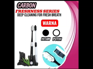 Sikat Gigi CARBO FRESHNESS deep cleaning fresh breath Membersihkan Gigi Menyeluruh Bulu Lembut ada 2 pilihan warna hitam putih