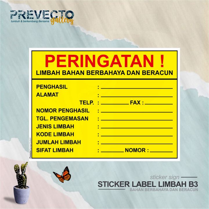 Sticker Label Limbah B3 Bahan Berbahaya Dan Beracun | Lazada Indonesia