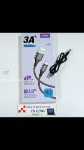 Cáp sạc nhanh Type C 3A dây dù chống xoắn - Dài 25Cm (Màu Đen)
