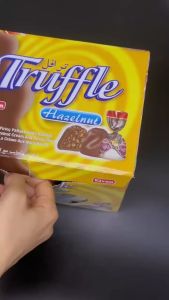 TRUFFLE MILK CHOCO WITH HAZELNUT FLAVOURED CREAM AND CRISPY RICE BY ELVAN{ 250G 500G 1KG }