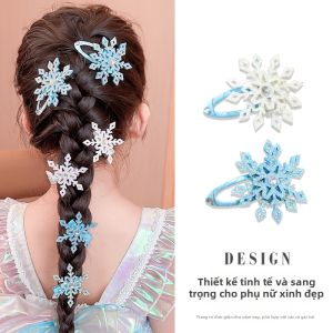 Princess Elsa Snowflake Childrens Hair Clips
