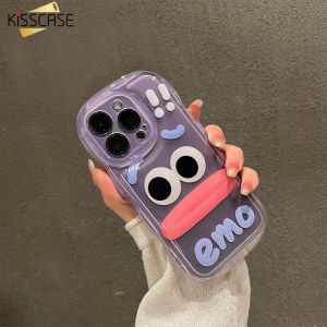 KISSCASE Gradual Change Funny Expression Translucent Soft Phone Case For iPhone 14 Pro Max 14 Plus 13 12 11 XR XS Max X