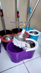 Spin Mop Ultra Alat Pel Lantai Pembersih Lantai 2 Kin Pel Spin Mop Alat Pel Putar Praktis