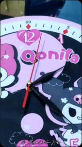 Jam Dinding Karakter Sanrio Kuromi Cinnamoroll My Mellody Hello Kitty