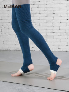 Meikan Professional Yoga Socks over Knee Long Tube Socks Women Extended Chunky Socks Knee Pad Fitness Sports Long Socks