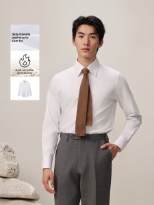 Stain Resistant White Long Sleeve Shirt