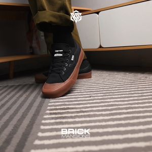 Brick Mansions - Matrix Black Gum Sepatu Sneakers Casual Pria Wanita