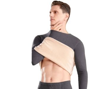 Cashmere Heattech Intimates Mens Thickened Fleece-lined De Bottoming Heating Mid-Collar Long Johns Mens Suit Winter