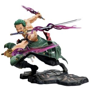 Bandai | 10cm One Piece Anime Figure GK Roronoa Zoro Three-blade Sa-maximum Manga Anime Statue Action Figure Collection Model Kid Toy