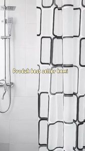 Gorden Tirai Kamar Mandi Shower Curtain Kualitas Peva Tebal Modern Gorden Motif RANDOM MYGB-246