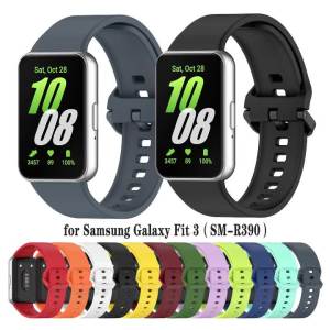 Dây Đeo Silicon Cho Đồng Hồ Thông Minh Samsung Galaxy Fit 3 Dây Đeo Thể Thao Chính Hãng Phụ Kiện Kèm Khóa Cài Dành Cho Người Lớn