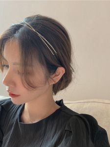 Elegant Cross Hairband Womens Fashionable Crystal Headband Simple Chic Trendy Korean Style Alloy Gemstone Hair Accessory