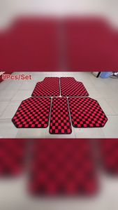 5PCs SET PERODUA MYVI Thailand Checkmate Dice Car Carpet Floor Mat