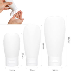 3 Cái/bộ Hộp Đựng Kem Dưỡng Da Mềm Mại 30/60/100Ml Chai Có Thể Đổ Lại Di Động Mỹ Phẩm Du Lịch Dầu Gội Bóp Ống Chai Rỗng