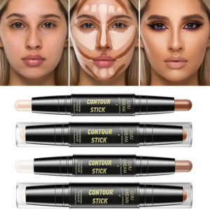 Double-ended Concealer Pen Contour Stick Dual-purpose Highlighter Stick Nose Shadow Contouring Face Covering Acne Marks