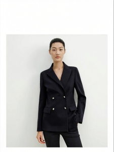 Business Style Double Breasted Wool Suit