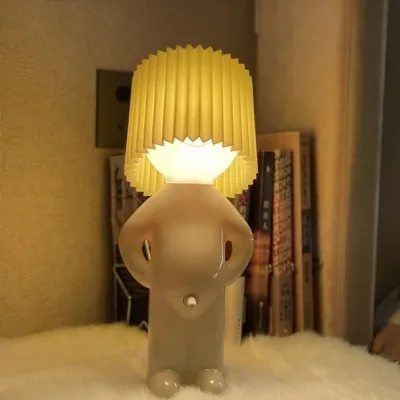 Funny Man LED Night Light Comic Lamp Statement Lamp for Living Room Bedroom Table Lamp