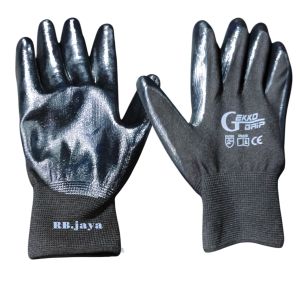 PROMO 12 & 6 Pasang Sarung Tangan Safety karet leater waterproof /sarung tangan Kerja / proyek