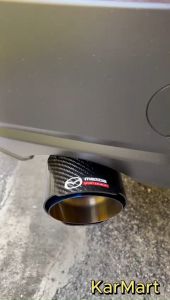 Mazda Logo CX3 CX5 CX8 CX9 CX30 Sport Muffler Exhaust Straight Edge Black Tip Stainless Steel CX-30 CX-5 CX-8 CX-3 CX-9